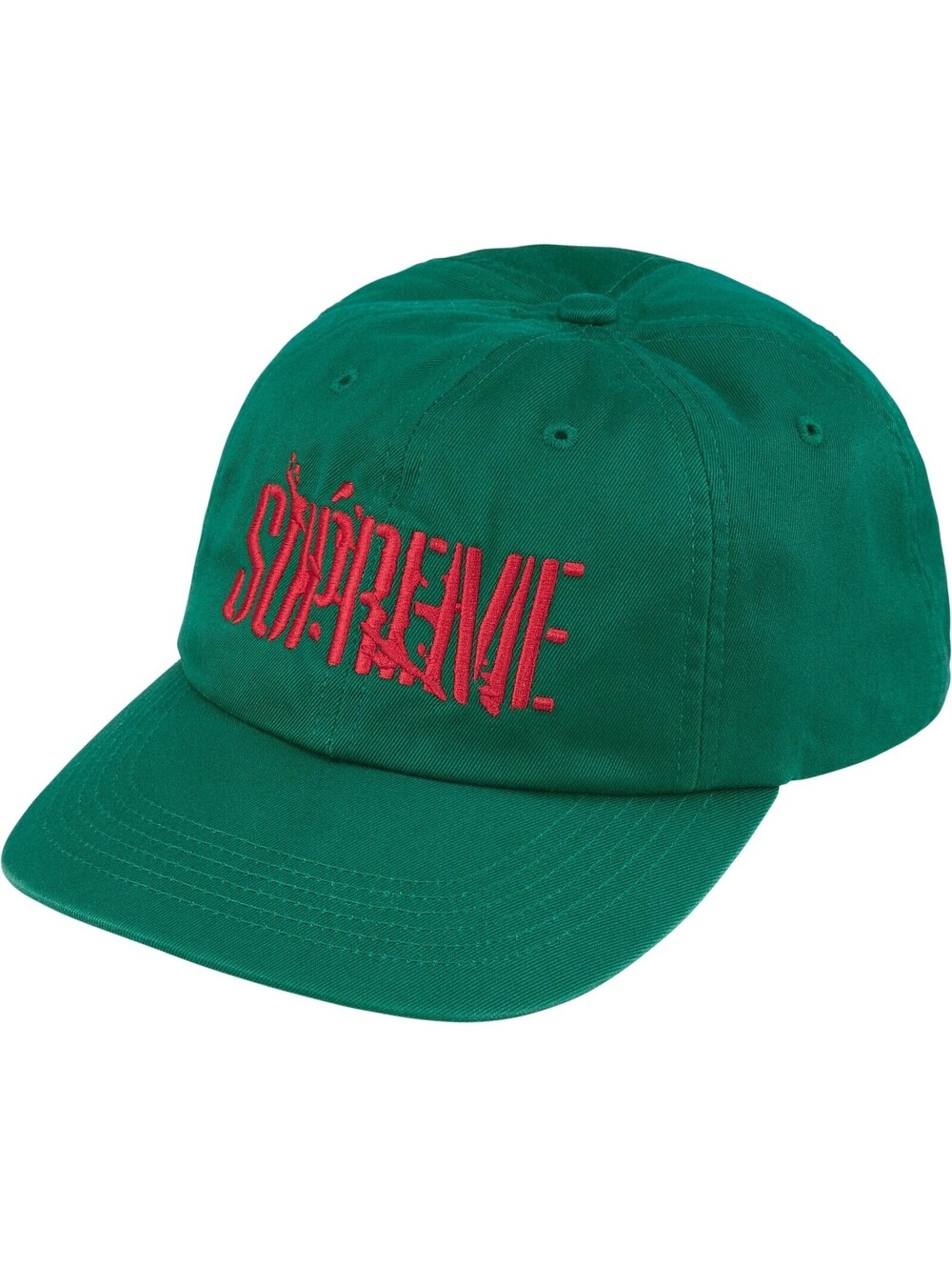 Supreme Splatter 6-Panel Cap FW25 Dark Green